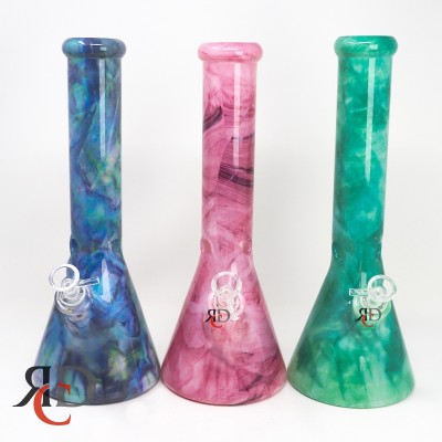 WATER PIPE BEAKER TIE DYE/ MARBLE 1CT